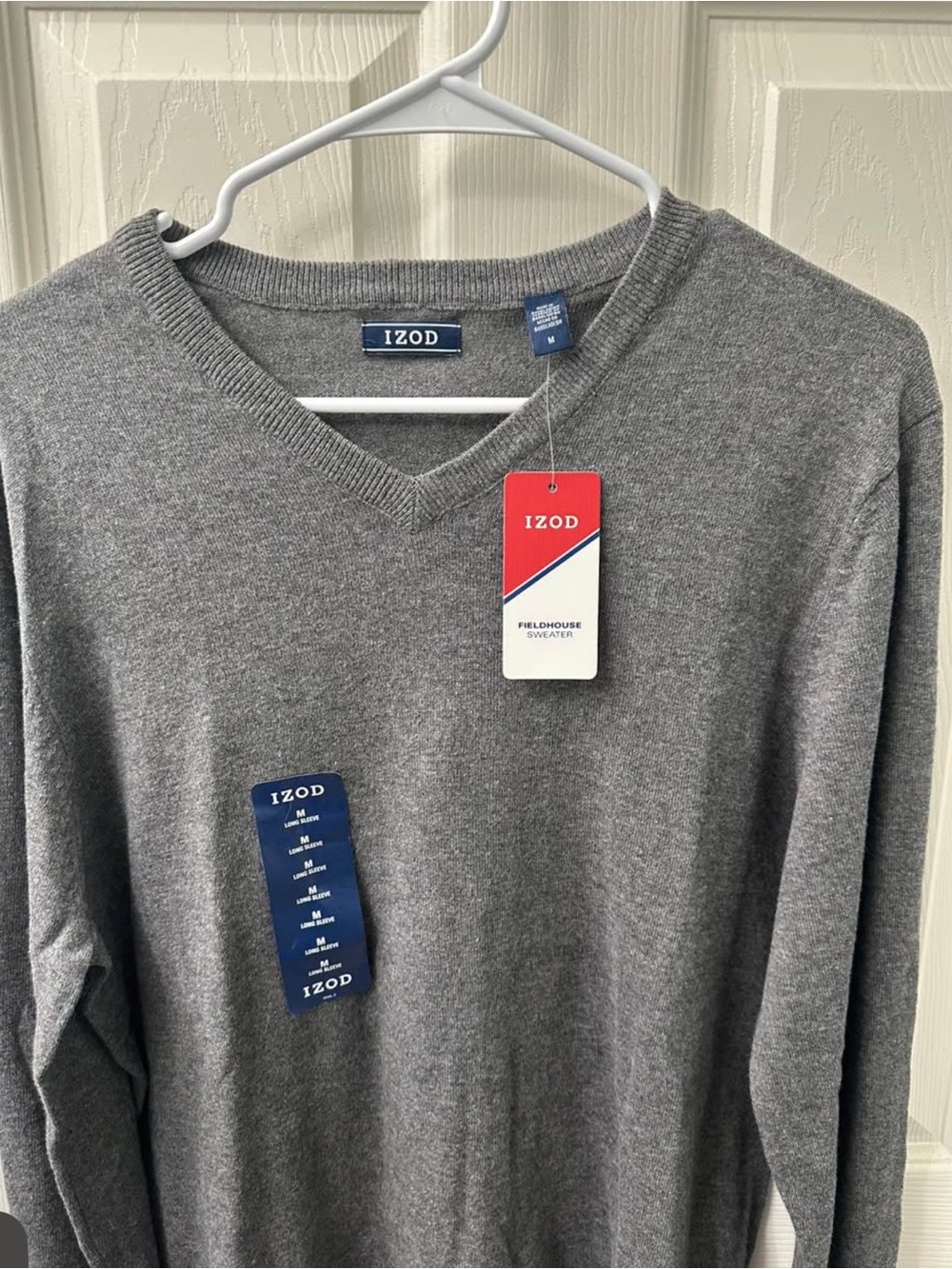 Izod Gray V-Neck Sweater